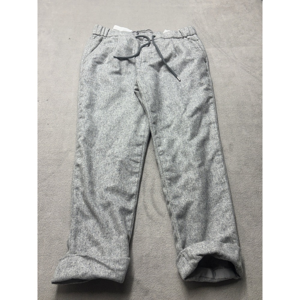 Suitsupply Ames Pleat Int Light Grey Pure Wool Drawstring Trousers Mens 30 R